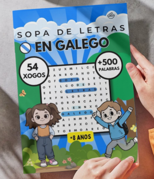 libro sopa de letras de palabras galegas
