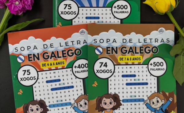 portada sopa de letras de palabras galegas veran