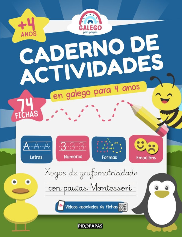 portada caderno actividades galego para peques