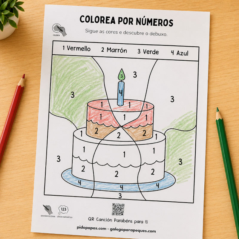torta galego colorear